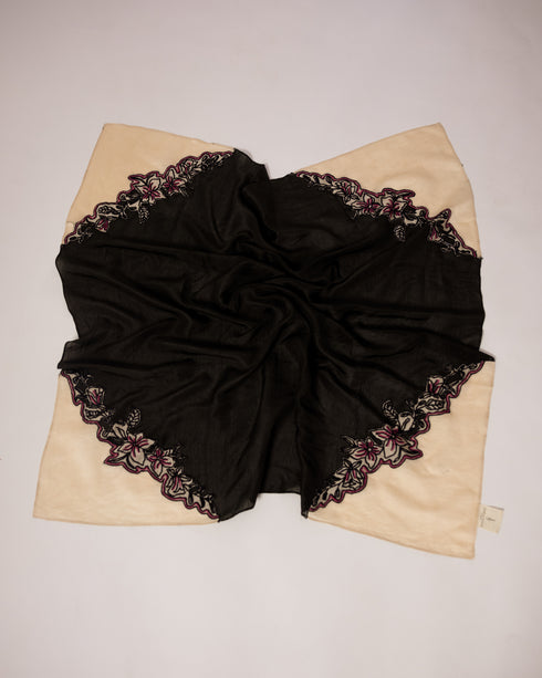 Hand Embroidered Colour-Blocked Scarf